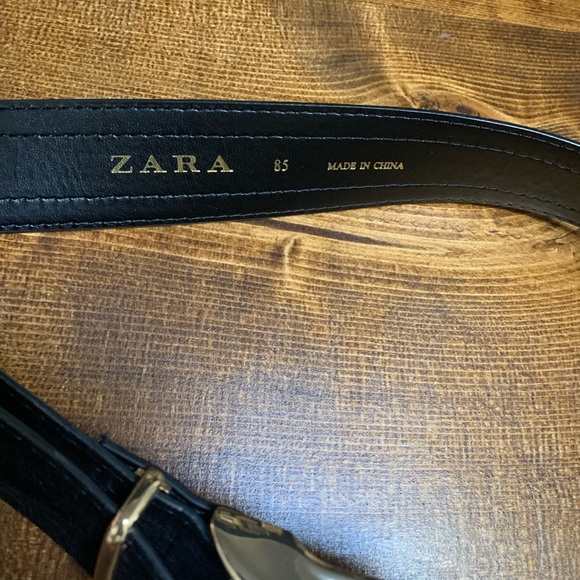 Zara boho western velvet suede gold belt - Picture 2 of 3